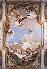 Giovanni Battista Tiepolo Canvas Paintings - The Apotheosis of the Pisani Family